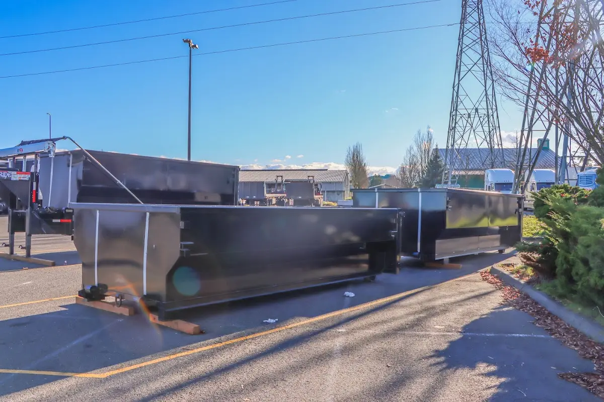 Roll-off dumpster ready for waste disposal at job site for 12 Yard Dumpster Rental in Salida del Sol Estates